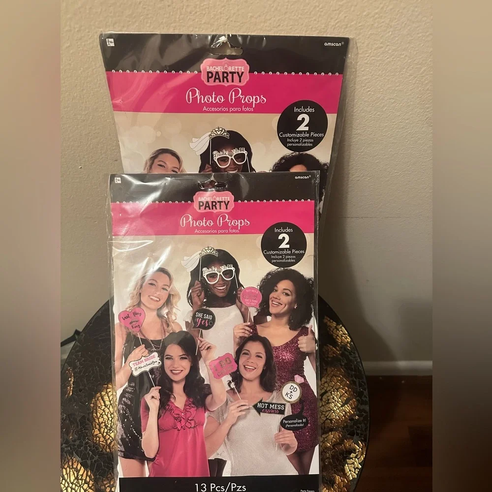 Bachelorette Party Photo Props 2 Packs Selfie Pink White Black 26 Pieces